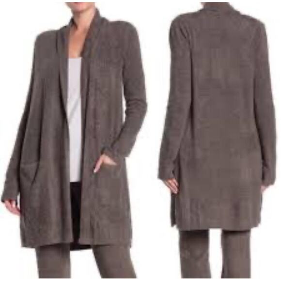 Barefoot Dreams Cardigan Womens Large Bamboo Chic Lite Knit Open Front Cozy - Picture 1 of 9